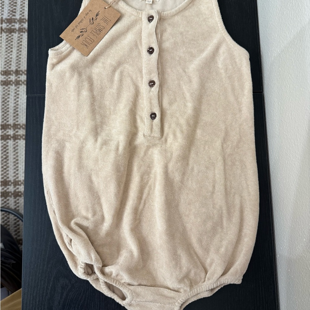 Simple Tan Kids One Piece Bodysuit